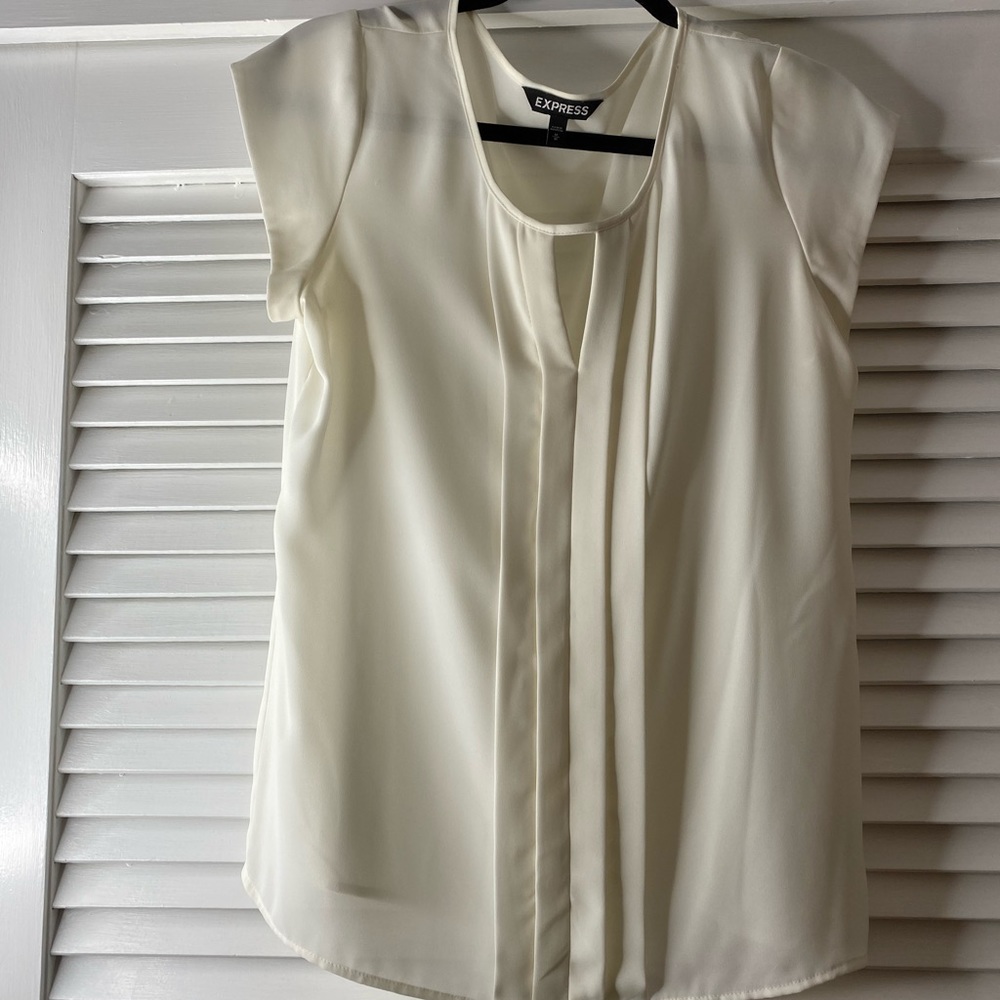 Express ivory blouse medium